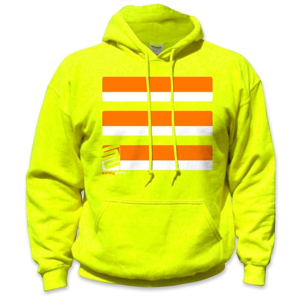 Basic High Visibility Hoodie, Safety Green, 2XL